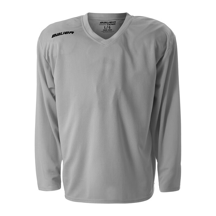 

BAUER Новая оригинальная тренировочная хоккейная майка для детей, подростков и взрослых, командная форма, соревновательный комплект, верхний слой для мужчин и женщин, взрослый серый FLEX XL