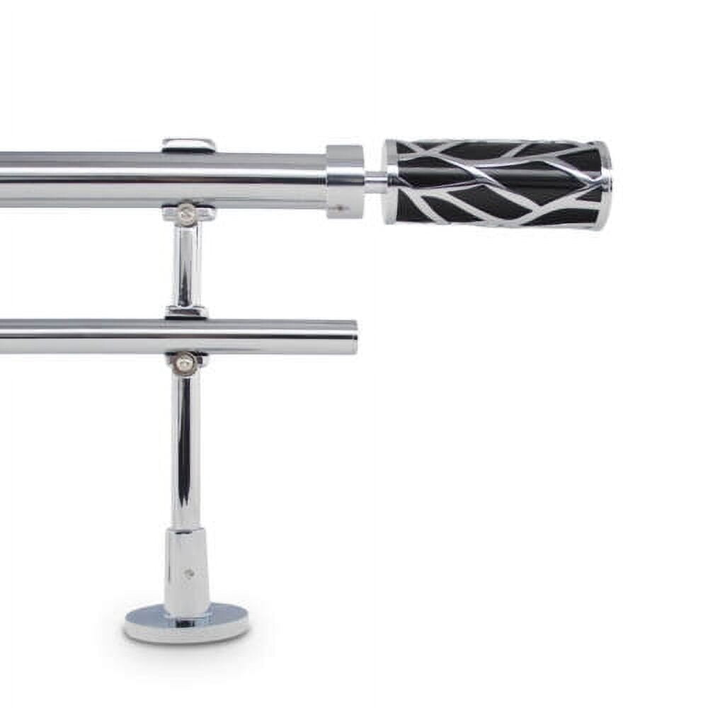 

Регулируемый двойной карниз для штор GCurtain 44-82 дюйма, черный