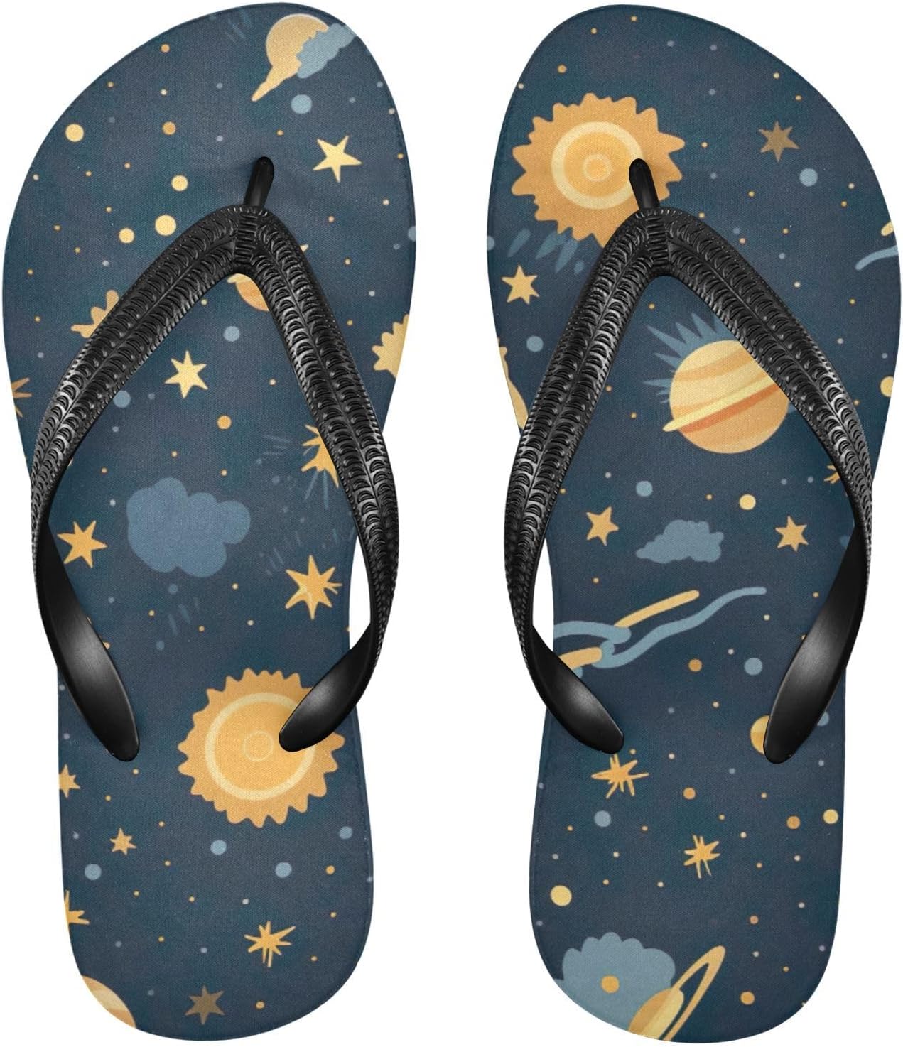 

Женские и мужские летние пляжные шлепанцы Space Planet Galaxy, повседневные сандалии для душа Kfbe