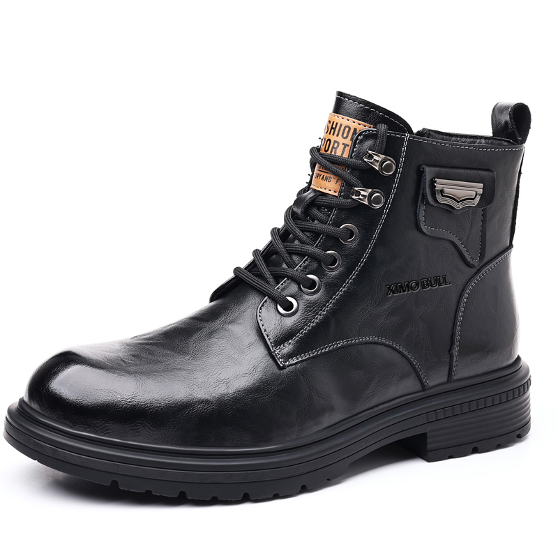 

XIMO BULL Короткие мартины на 3 см с черной подкладкой из флиса, цвет Black Fleece-Lined