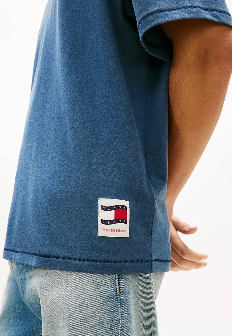 Футболка с коротким рукавом, 90s Flag, Tommy Jeans Tommy Hilfiger, темно-синий — фото 3