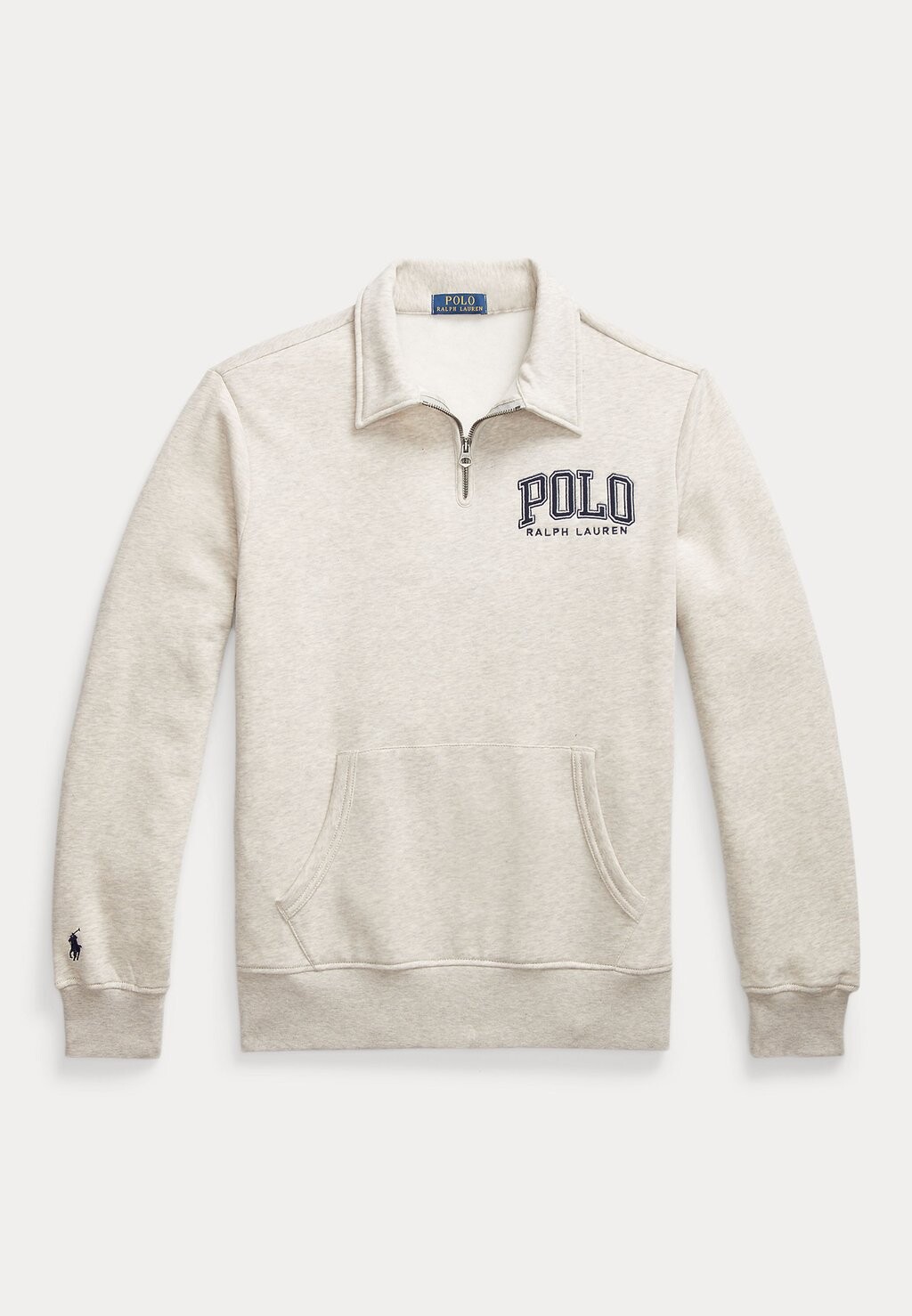 

Спортивный свитер LOGO FLEECE QUARTER-ZIP SWEATSHIRT Ralph Lauren, светло-серый