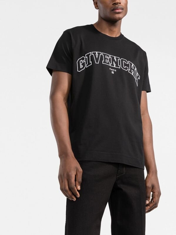 

Футболка с вышитым логотипом колледжа Givenchy, черный