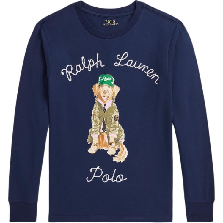Polo Ralph Lauren Футболка SS24 элегантная темно-синяя детская — фото 3