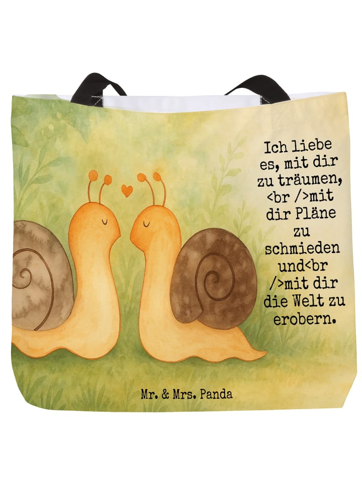 

Mr. & Mrs. Panda Сумка-шоппер с дизайном «Улитка любит» и надписью белого цвета