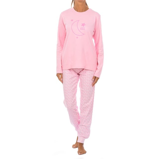 

Женская пижама Stars & Moon kl45192 на зиму Kisses And Love, розовый