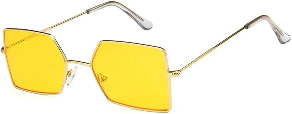 

Солнцезащитные очки Shiratori унисекс, модные, золотисто-красные, для отдыха, прямоугольные, неполяризованные, с защитой от УФ-излучения UV400, Gold Yellow