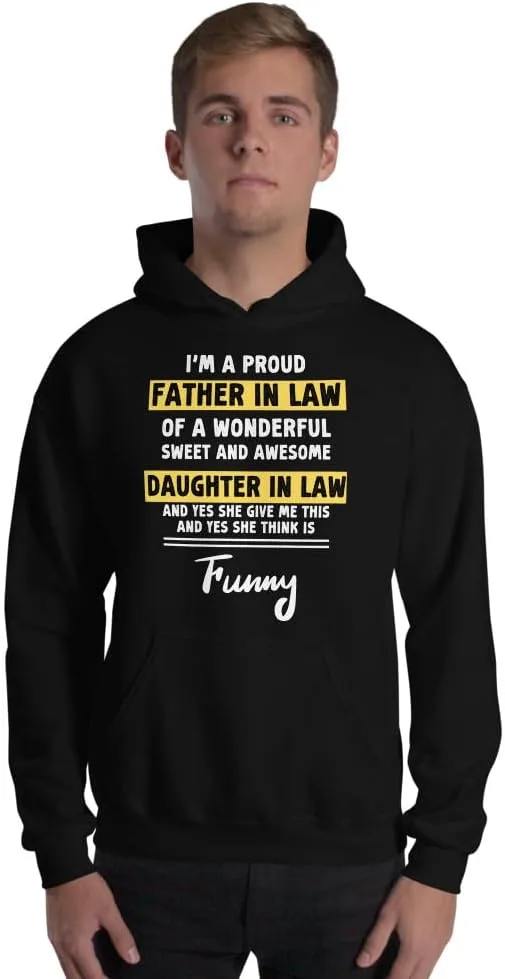 Толстовка Unisex Proud Father-in-law from Daughter-in-law Generic, черный