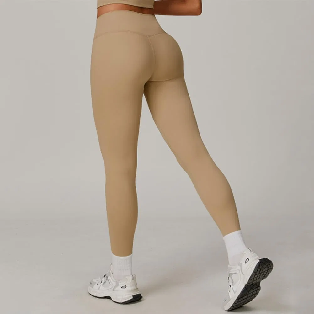 Леггинсы для йоги с эффектом подтяжки, Generic, цвет Khaki — фото 3