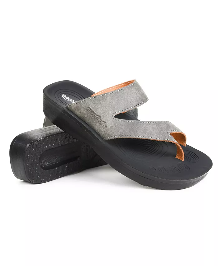 Женские сандалии Odal Split Toe с поддержкой свода стопы Aerothotic, серый — фото 2