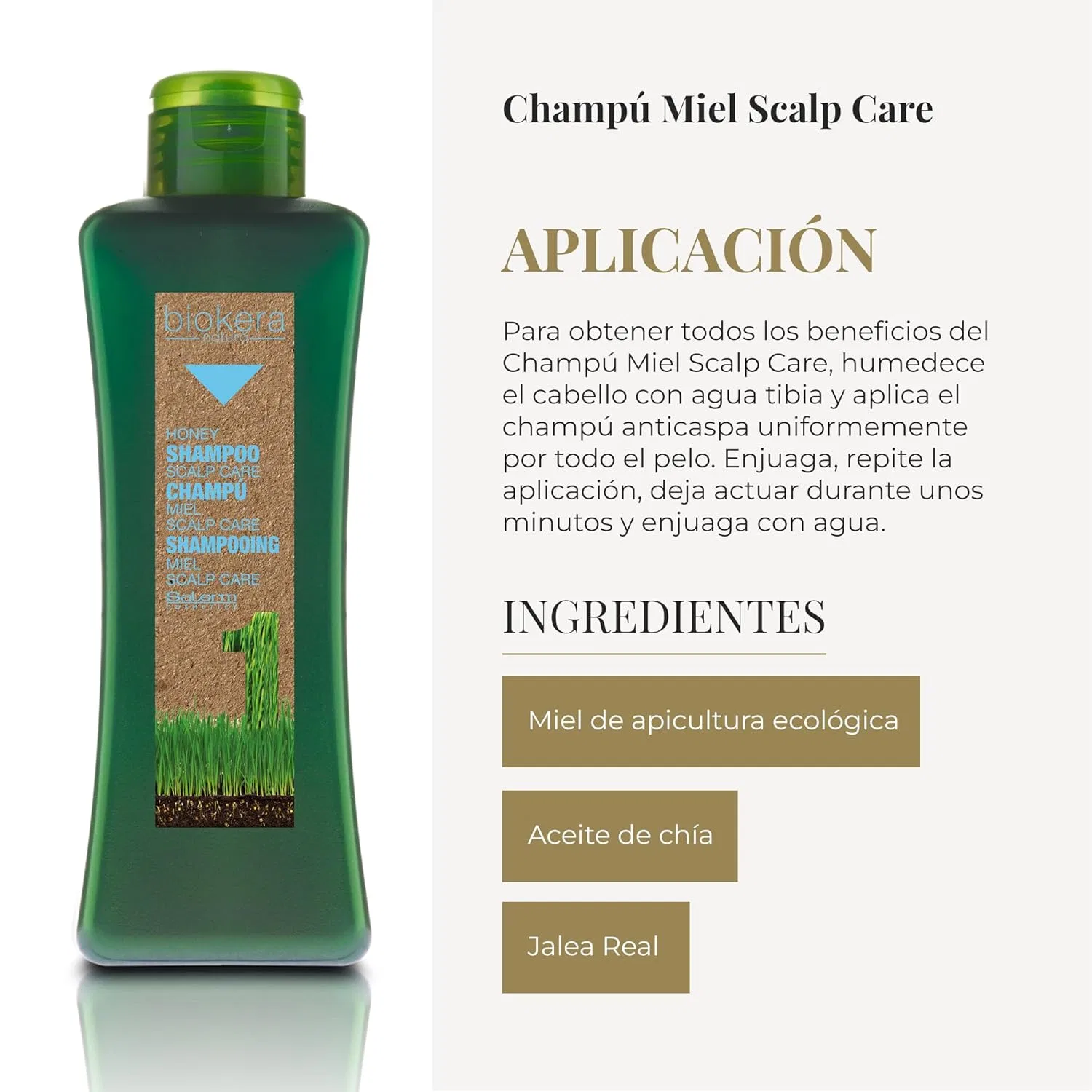 Шампунь Biokera Natura Scalp Care от Alerm Cosmetics (300 мл) Salerm — фото 4