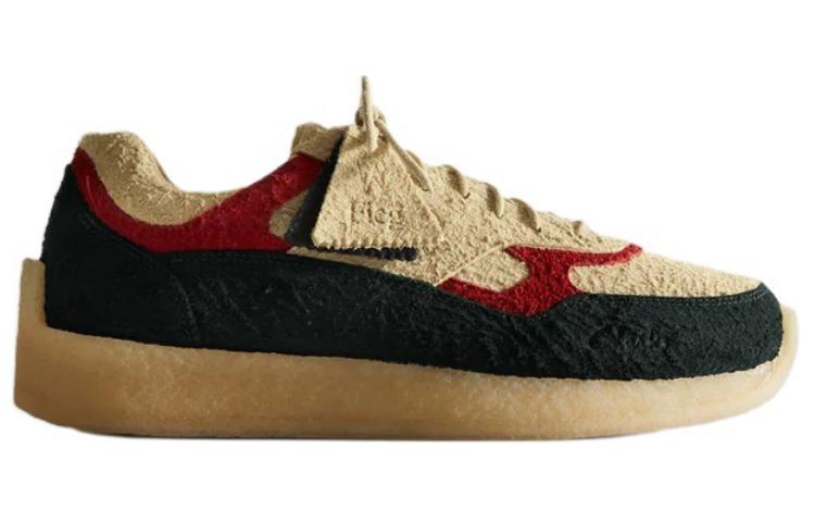 Clarks Lockhill Ronnie Fieg 8th Street Scarab мохнатая замша, коричневый красный зелёный — фото 4