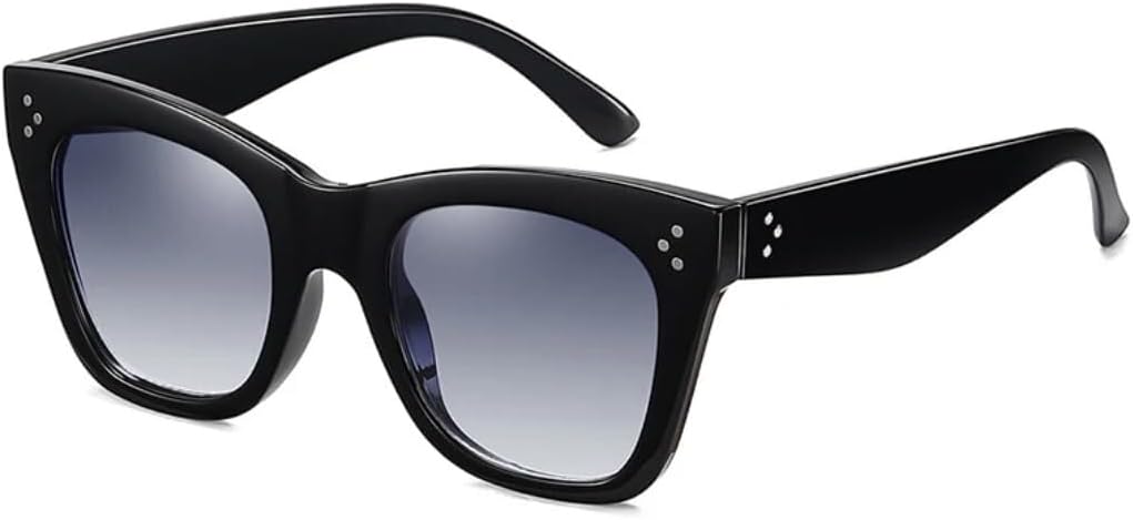 

Солнцезащитные очки с защитой UV400 | «Кошачий глаз» с леопардовым принтом и градиентом | для женщин и мужчин, для занятий спортом на открытом воздухе и вождения LXLHWN, Glossy Black Gray