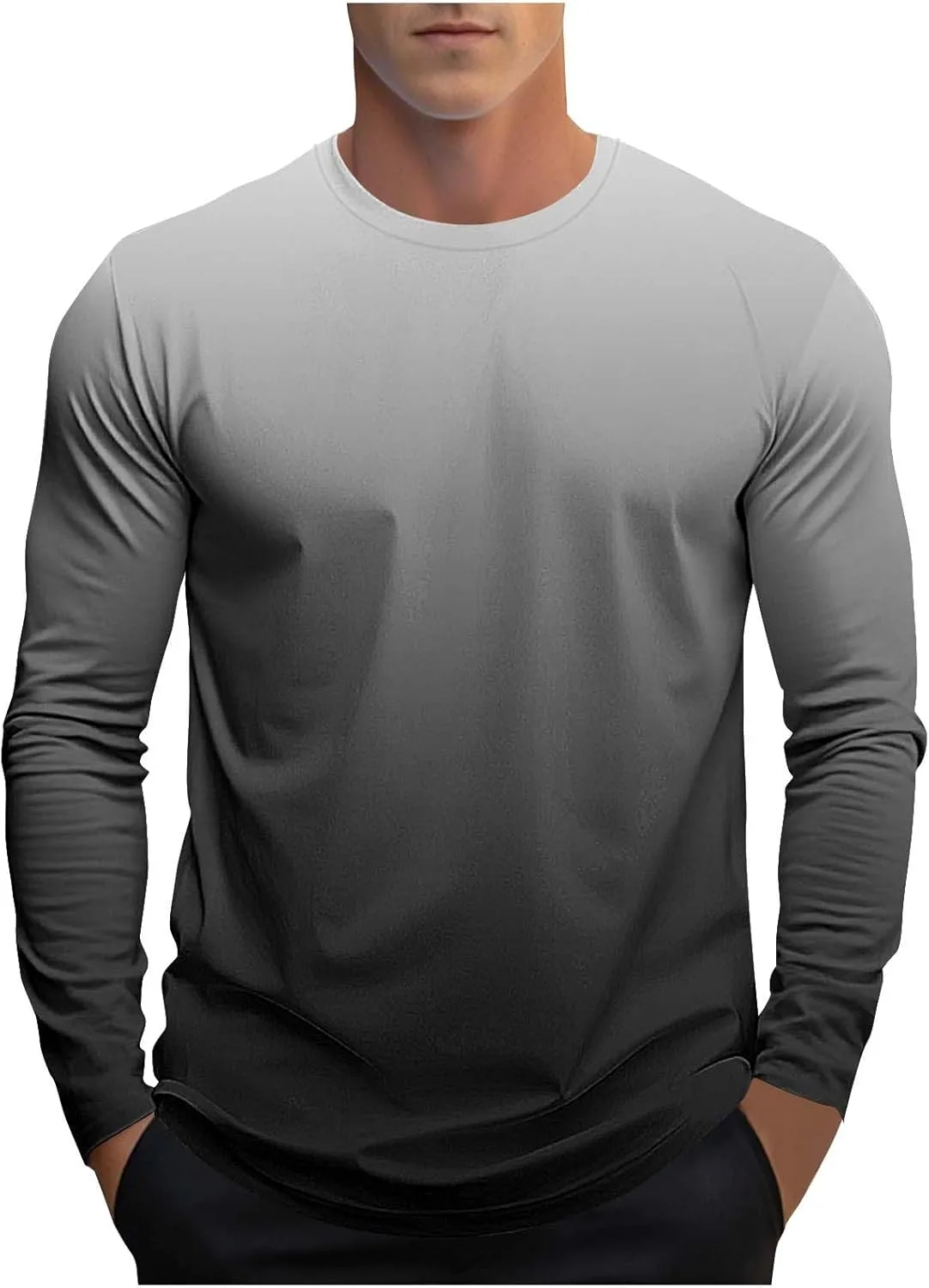 

Мужская рубашка с градиентом Casual Long Sleeve