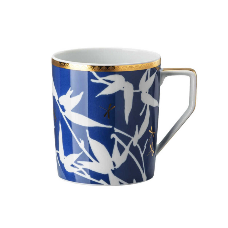 

Кружка Heritage Turandot синяя с ручкой 0,36 л Rosenthal, белый/синий/золотой