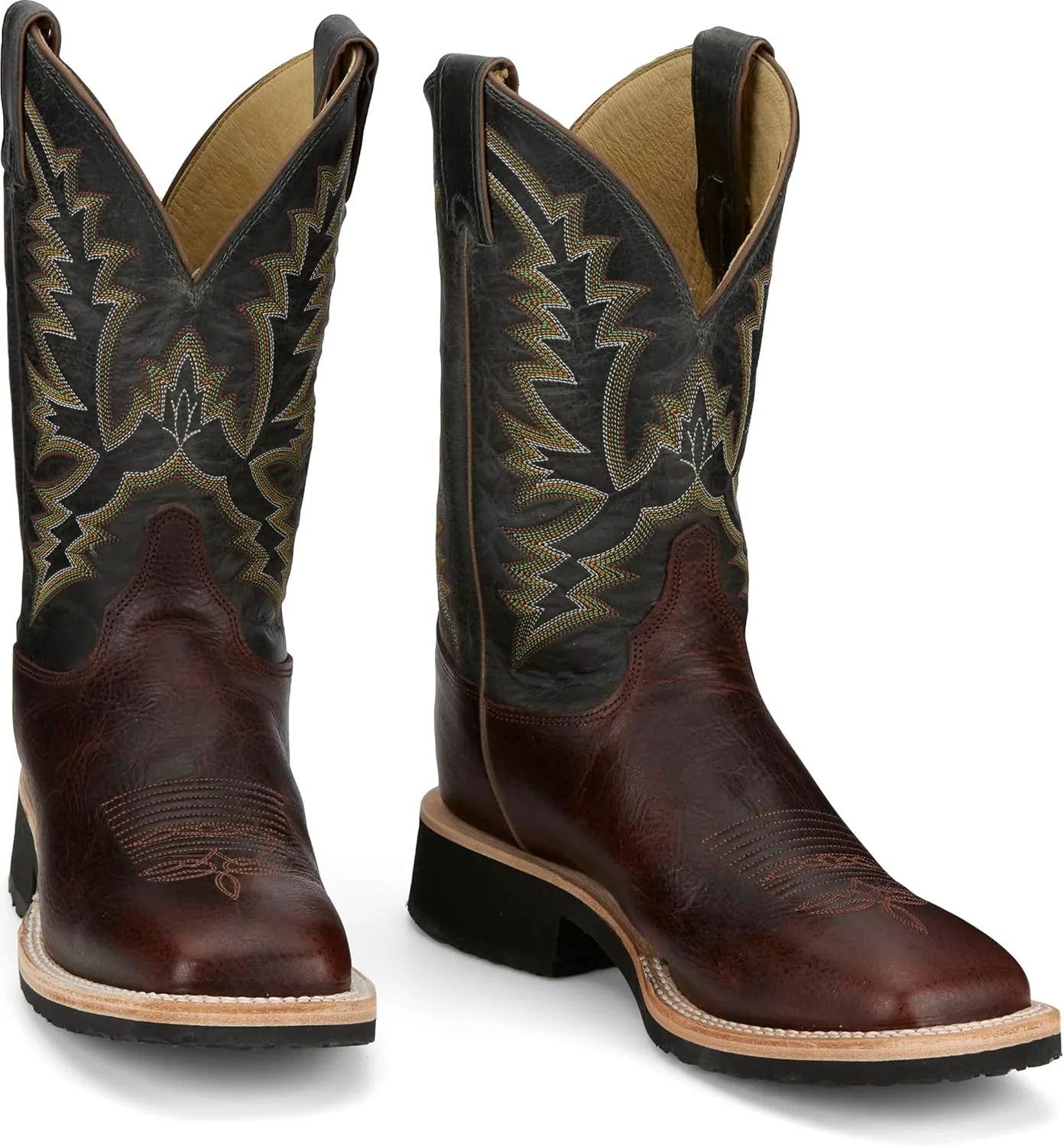Мужские ковбойские сапоги Justin Rancho 11" Western Leather - прочные, классический дизайн, комфортная посадка, идеально подходят для ранчо и родео