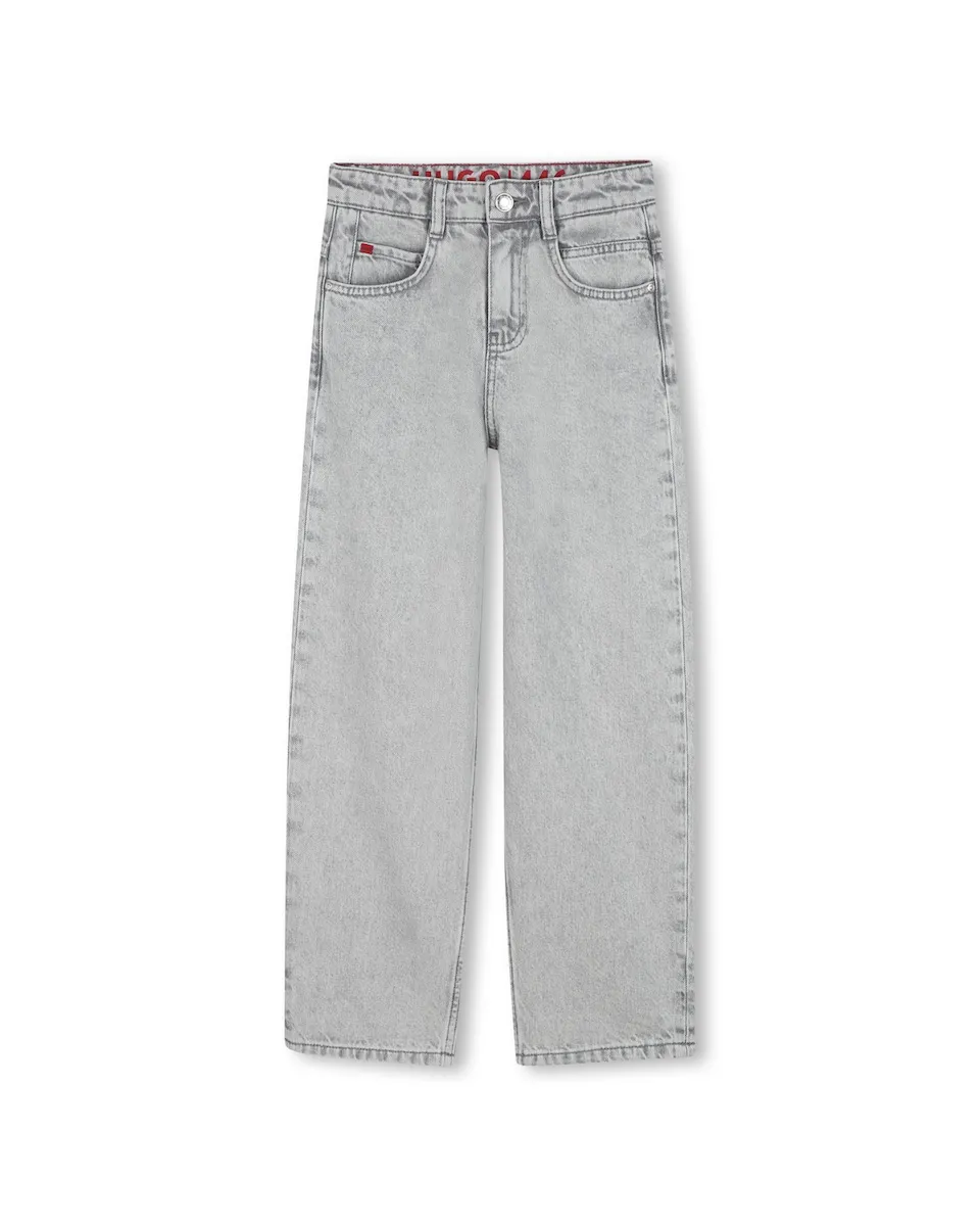 

Детские джинсы серого цвета из хлопка Hugo