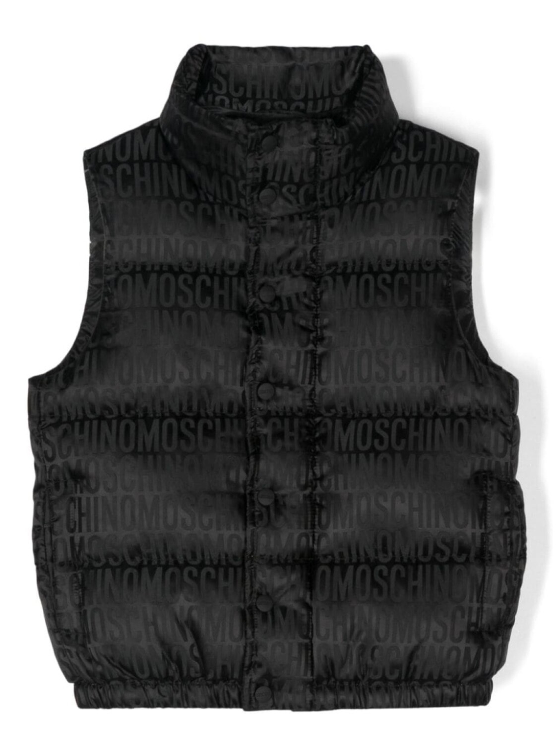 

Moschino Kids жилет с жаккардовым логотипом, черный