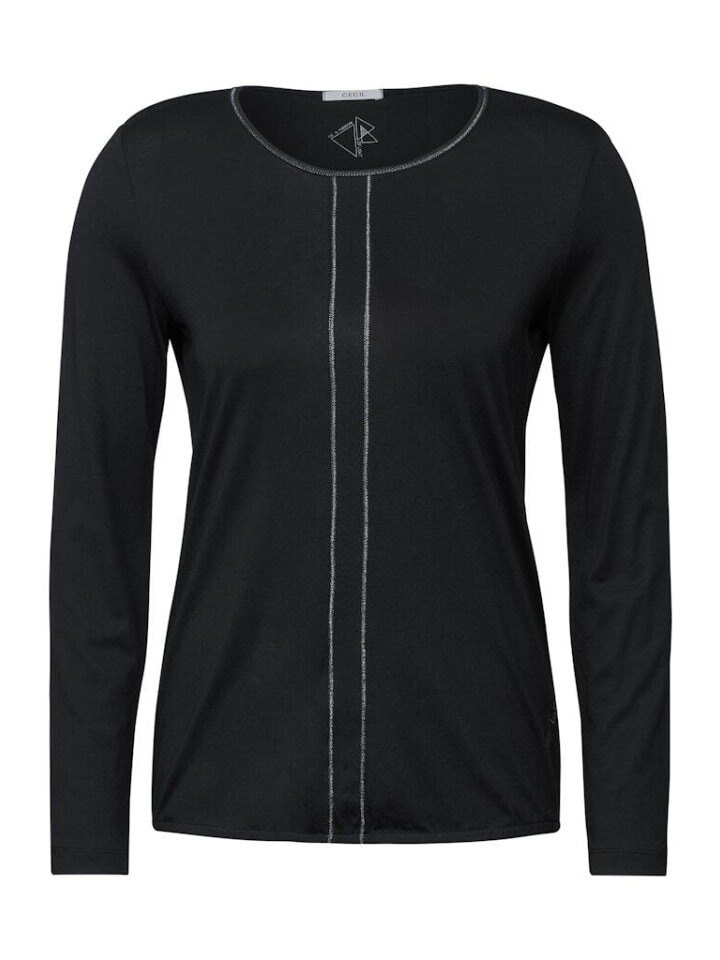 

Лонгслив Cecil Langarmshirt, черный