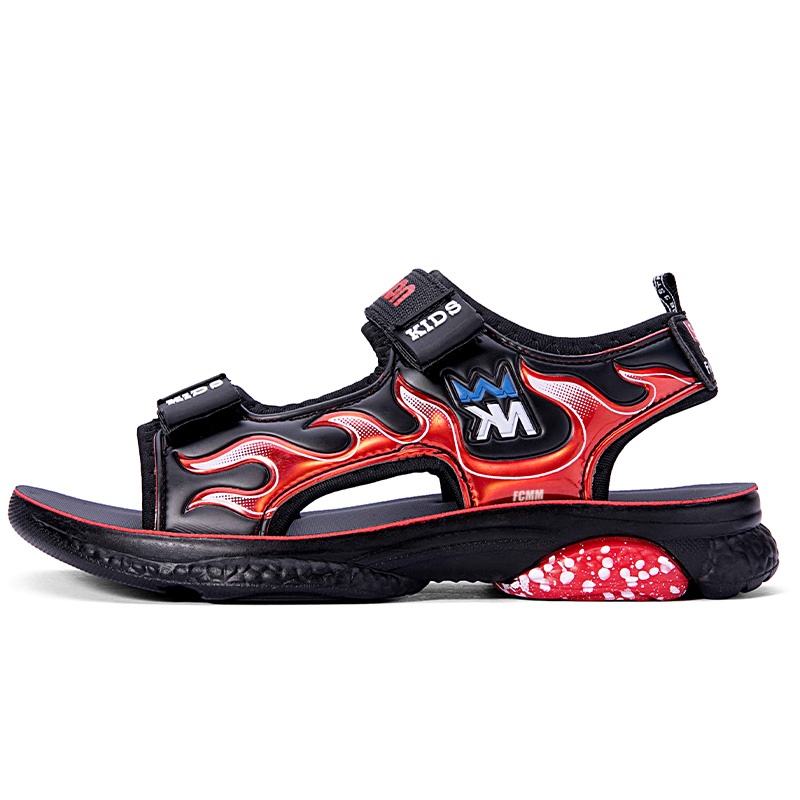 

Дышащие и нескользящие детские сандалии FCMM, черный/красный