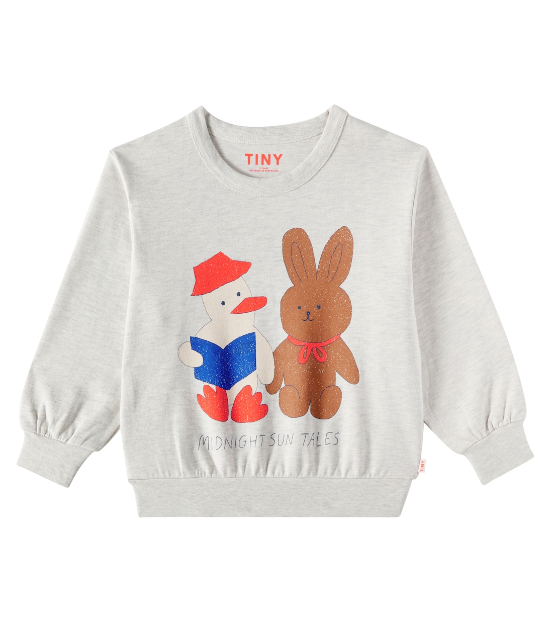 

Толстовка Readers из хлопкового джерси Tinycottons, Cream Heather