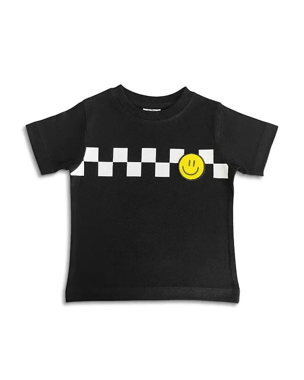 Футболка в клетку с улыбкой - для маленького ребенка Mish Mish, Black
