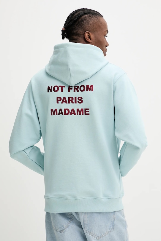 

Хлопковая худи Le Hoodie Slogan Drôle De Monsieur, бирюзовый
