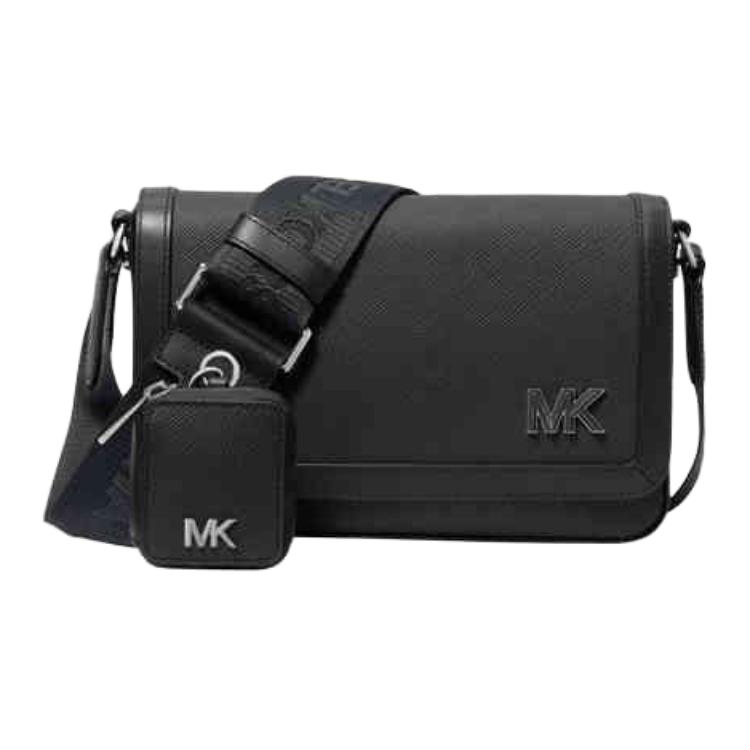 

MICHAEL KORS Кожаная наплечная сумка через плечо, мужская черная