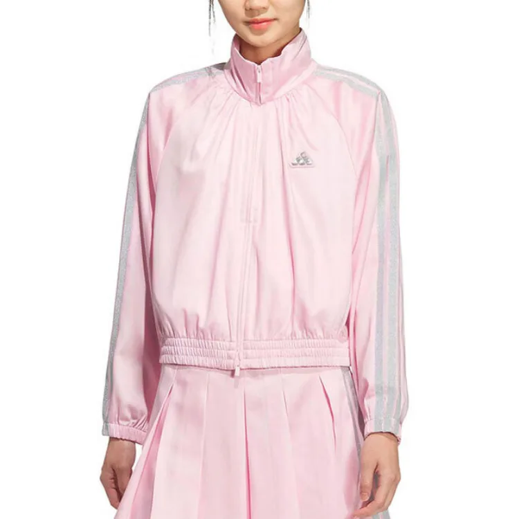 Adidas Куртка Women's Pink Stand Collar Moderate Others — фото 3