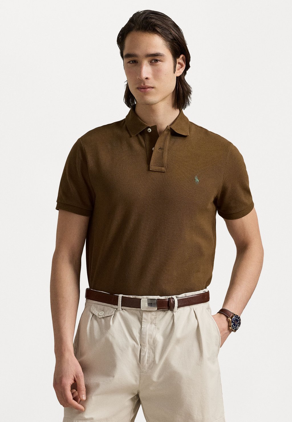

Рубашка поло SHORT SLEEVE Polo Ralph Lauren, коричневый