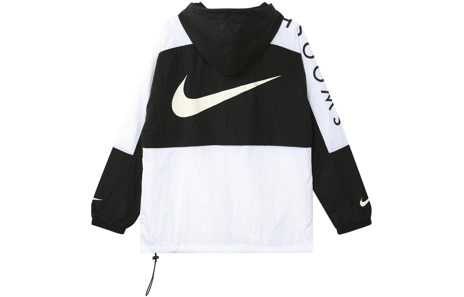 Nike Мужская спортивная худи с молнией, Black White — фото 3