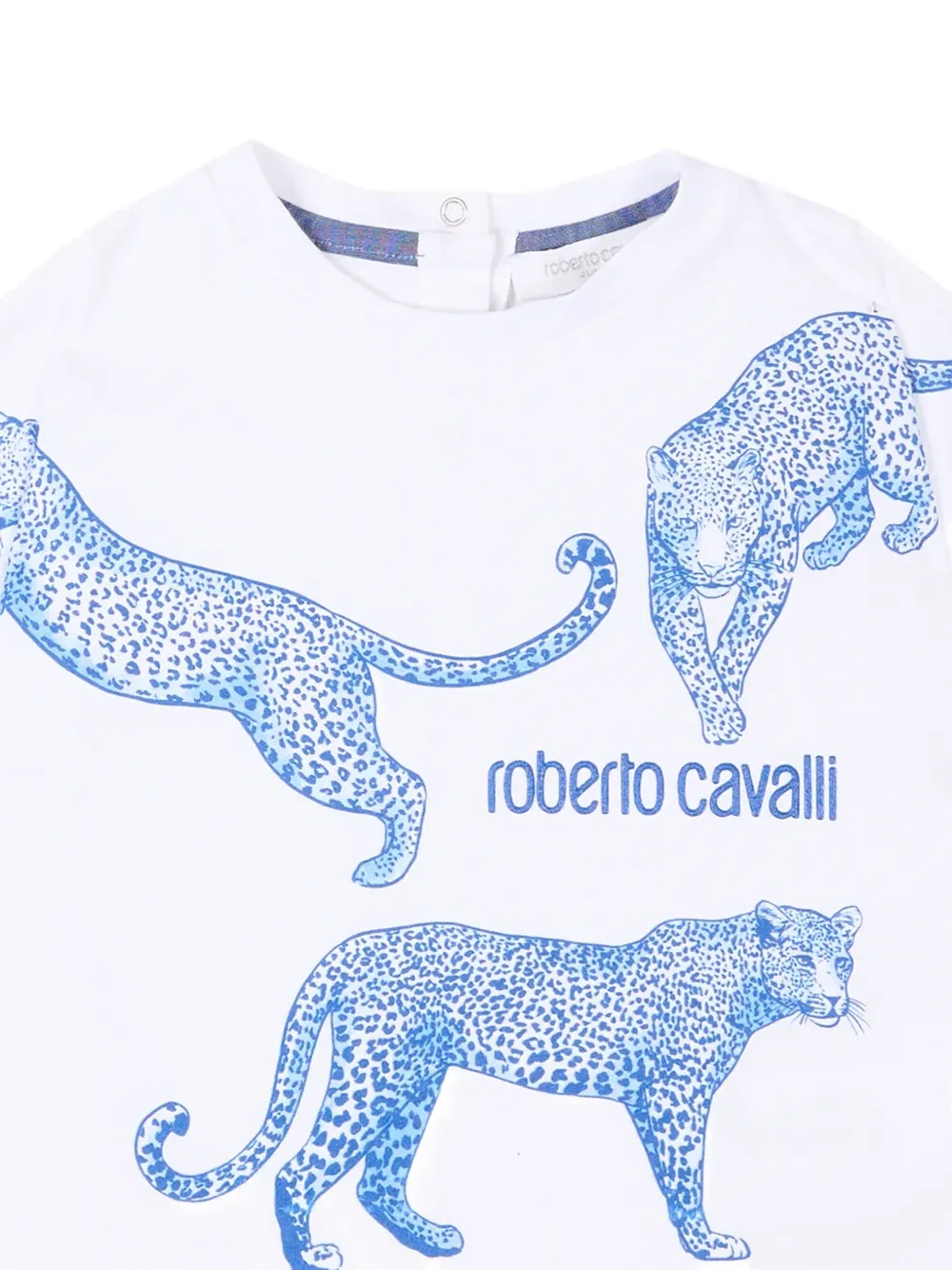 Футболка с коротким рукавом и животным принтом Roberto Cavalli Junior, белый — фото 3