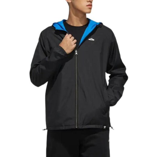 Куртка adidas originals Reversible Windbreaker Jacket 'Blue Bird Black', синий — фото 2