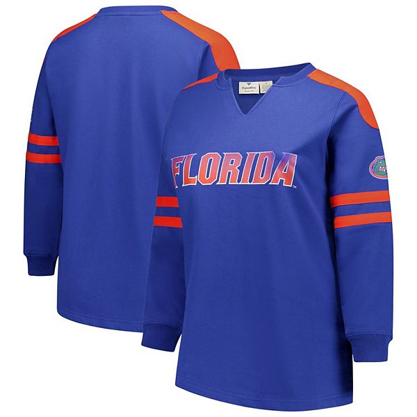 

Женский флисовый свитшот с контрастными рукавами Florida Gators plus size Fanatics