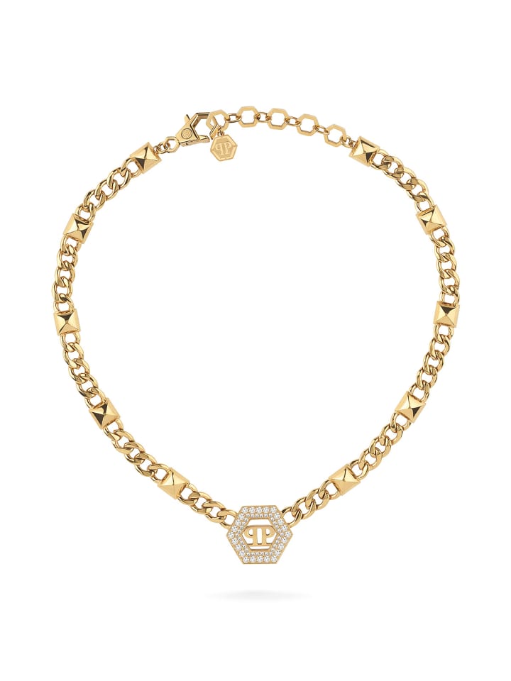

Колье с подвеской из золота - (Д)45 см Philipp Plein, золотой