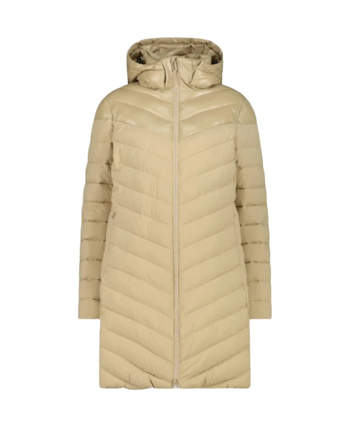 

Длинная однотонная пуховая куртка Sorona Aura Cmp, бежевый