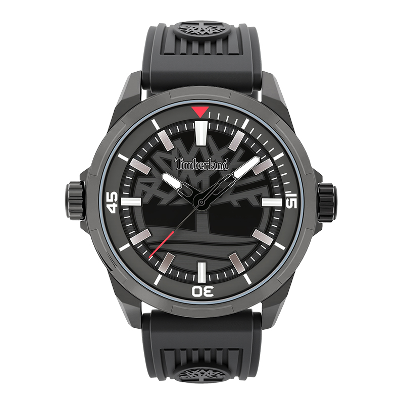 

Timberland Часы Bergeron Collection Wrist Watch Quartz Movement Silicone Strap Black Dial Men's Watch, Black Dial (TDWGM0055302)