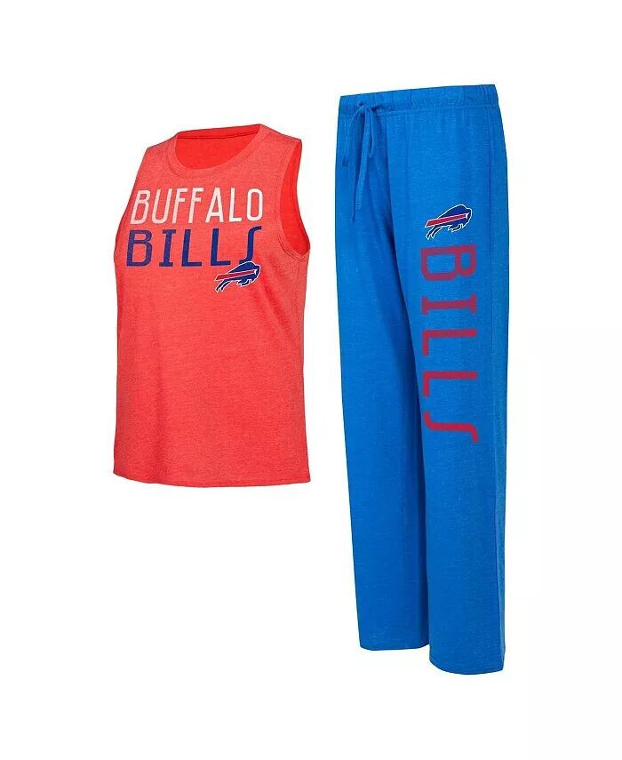 

Женский комплект из майки и брюк цвета Buffalo Bills Royal, красного цвета с эффектом потертости Concepts Sport, синий