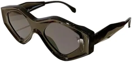 

Солнцезащитные очки Polygon для мужчин, стильные винтажные очки конфетных цветов для женщин, ретро-очки с защитой от УФ-излучения UV400 MTZJH, Black-black