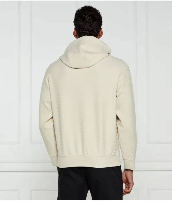 Толстовка regular fit Emporio Armani, кремовый — фото 3