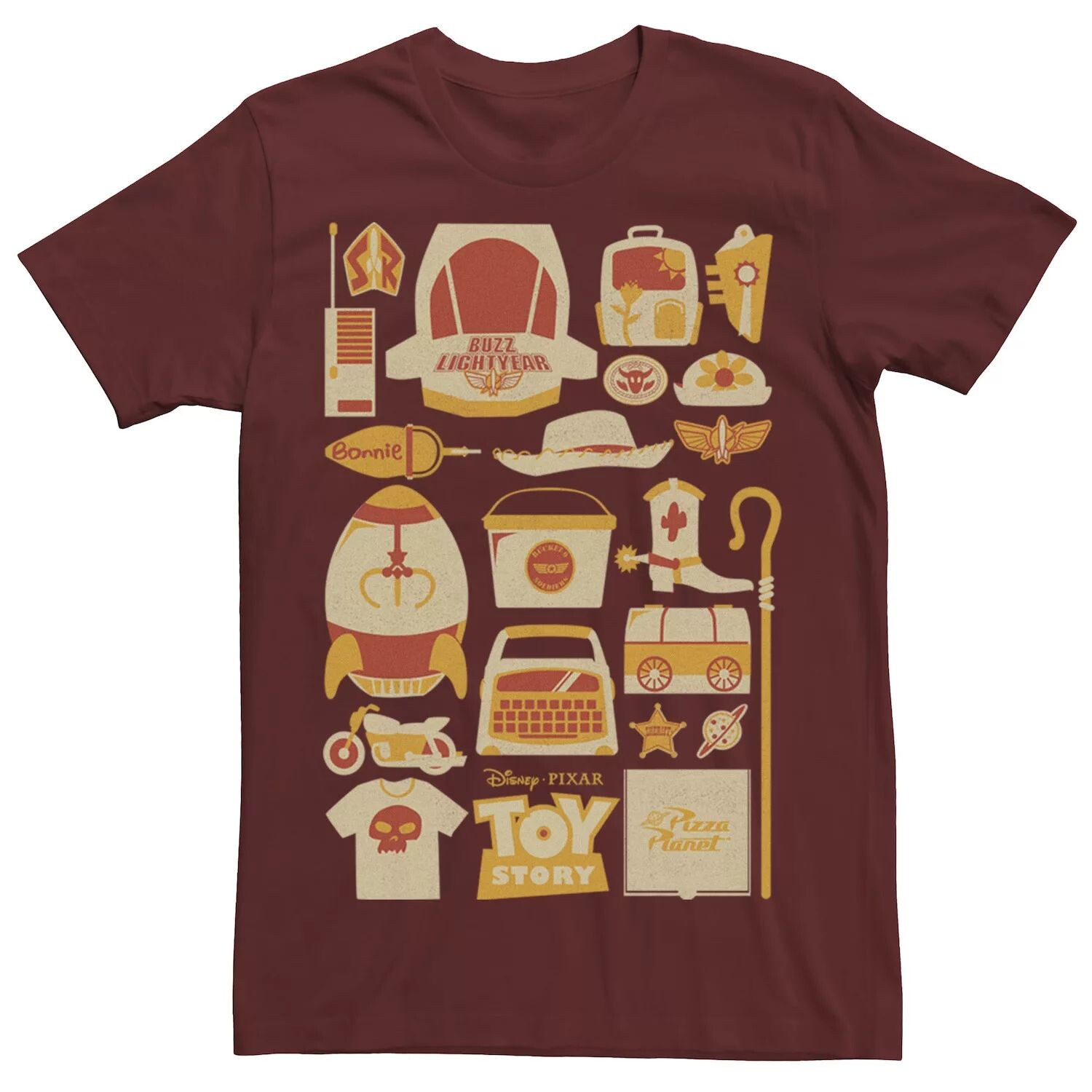 

Мужская футболка с плакатом Disney/Pixar Toy Story Icons Licensed Character