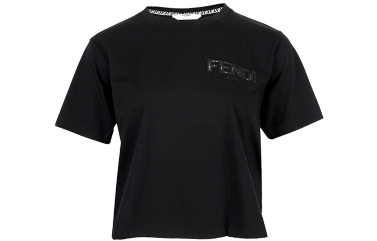 

FENDI Укороченный топ женский черный