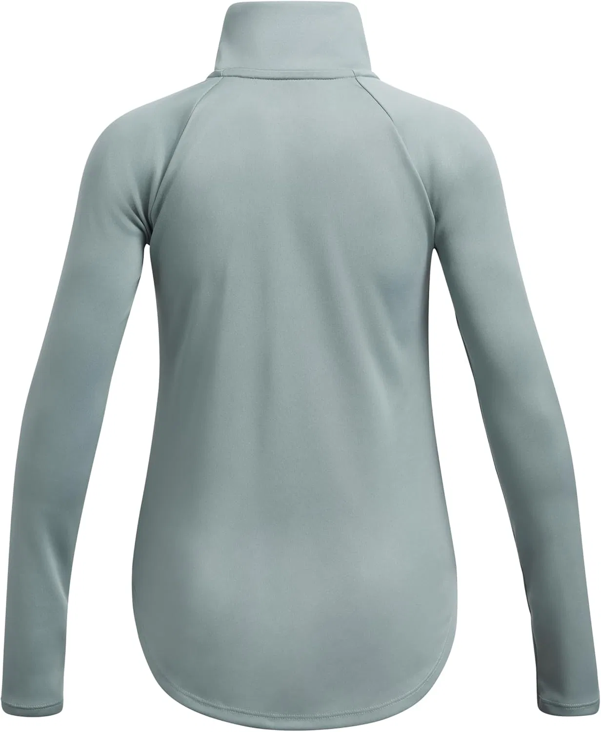 Детская толстовка с половинной молнией Under Armour, Silica Green / Metallic Silver — фото 2
