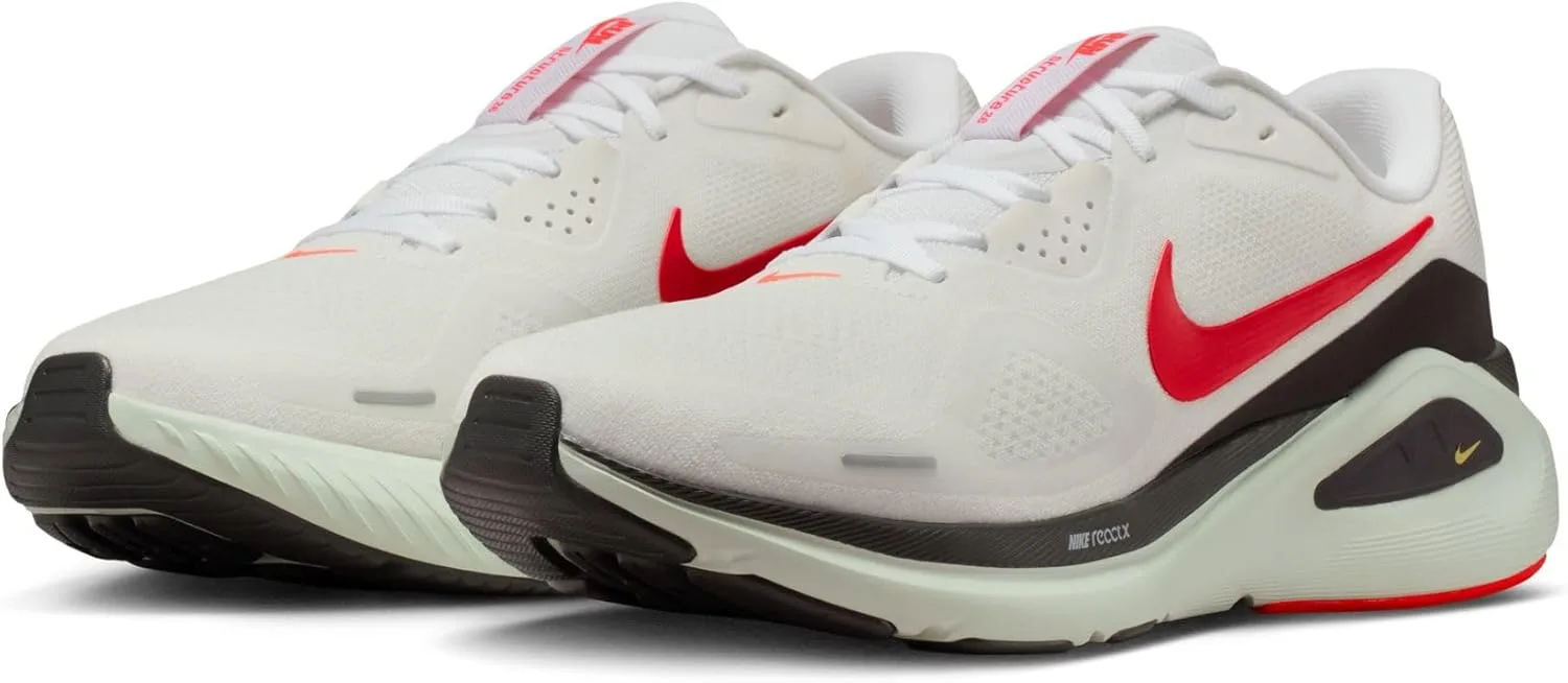 Мужские беговые кроссовки Nike Structure 26, белый/ярко-красный/малиновый — фото 2