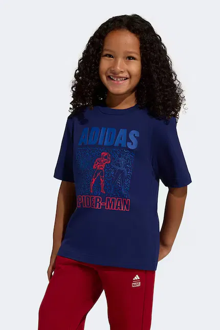 Футболка Marvel детская Adidas, синий — фото 4