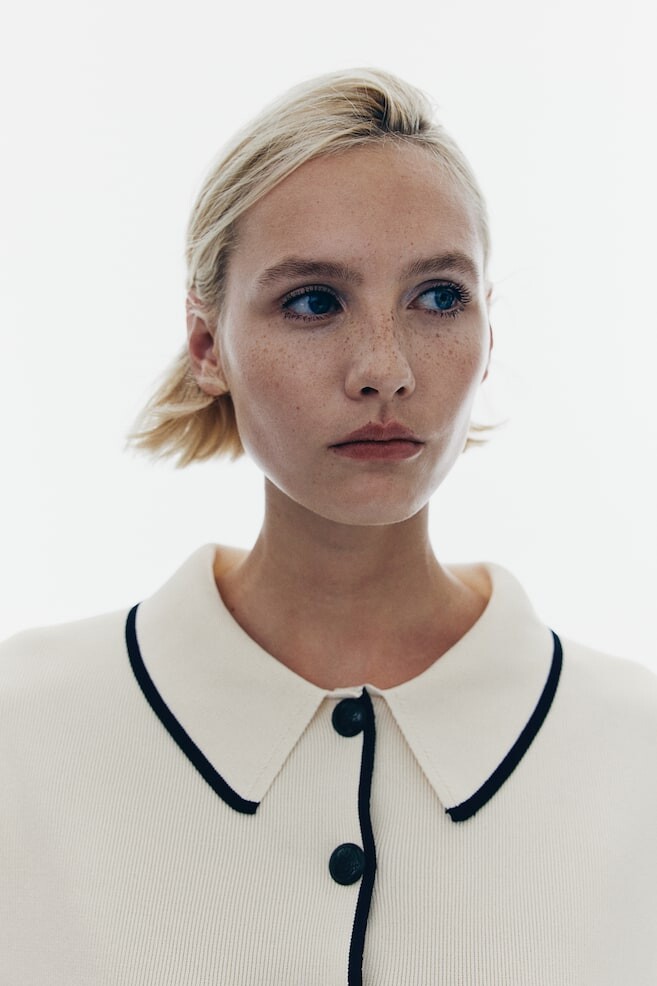

Кардиган с воротником H&M, бежевый