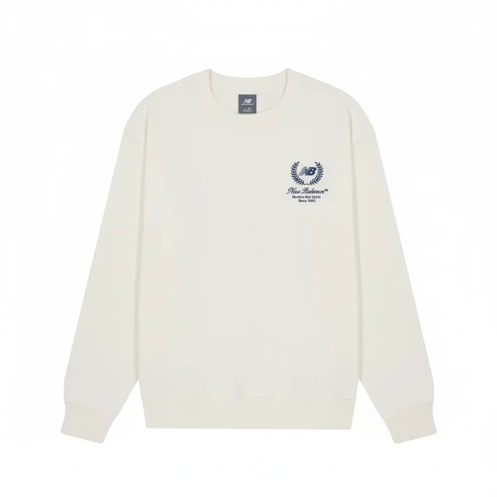 

Толстовка FW25 мужская New Balance, айвори белый