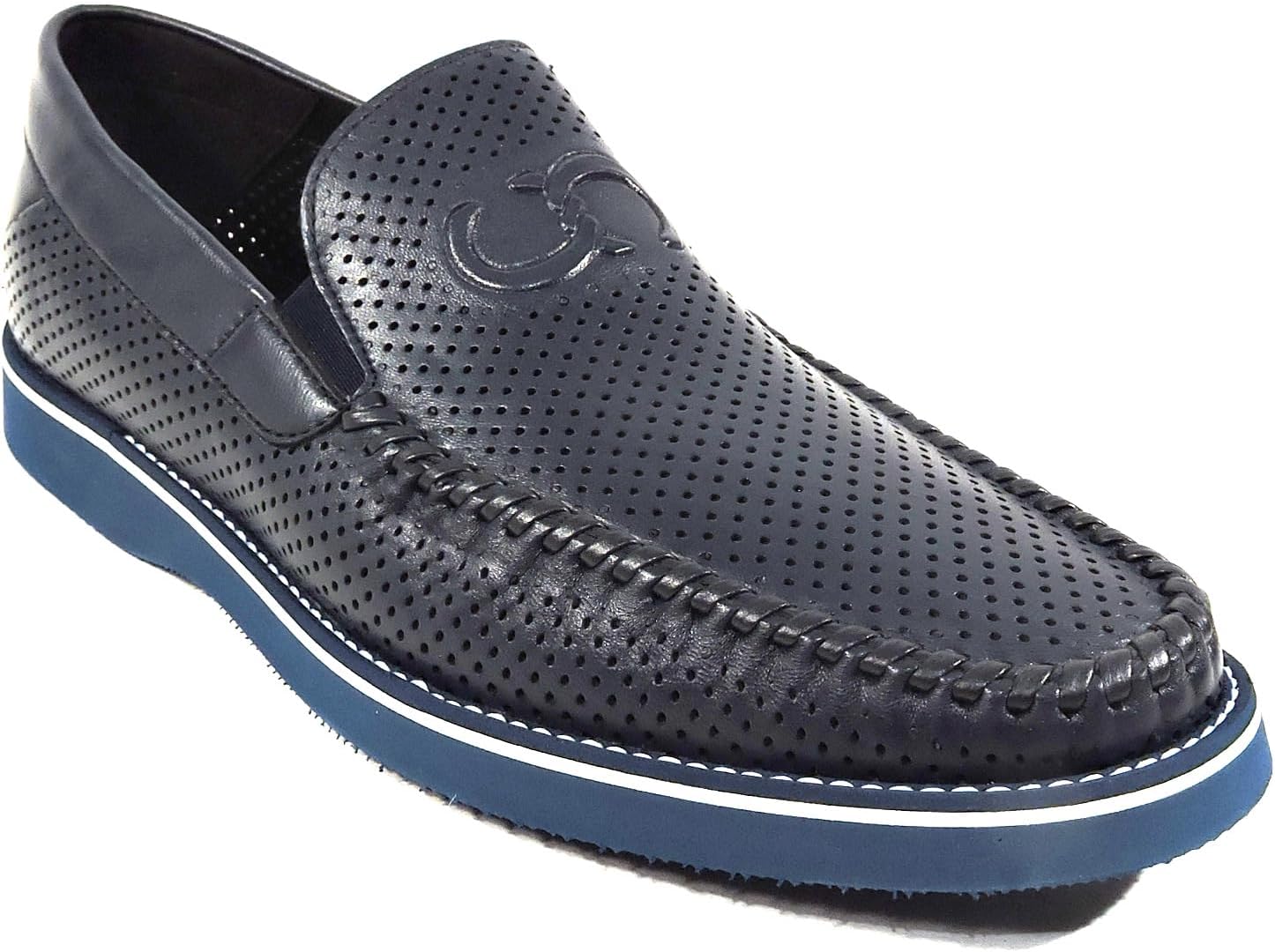 

Мужские летние лоферы CASADEI CESARE из мягкой синей кожи