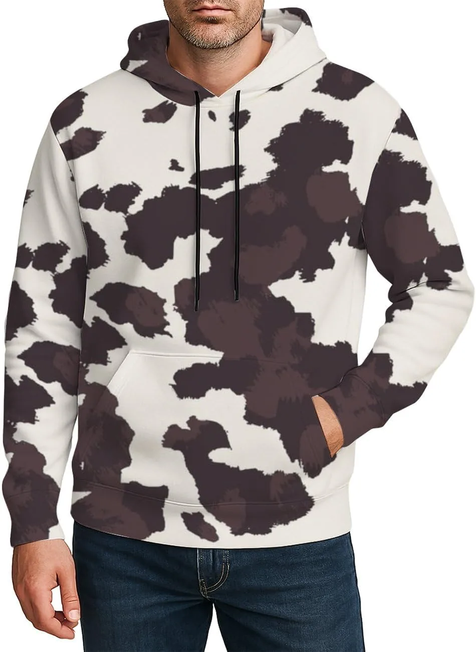 

Мужской худи с принтом, карманом и шнурком Deovige