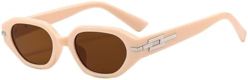 

Ретро-очки «кошачий глаз» для женщин и мужчин, классические винтажные солнцезащитные очки с защитой от УФ-излучения UV400 для использования на открытом воздухе MTZJH, Beige